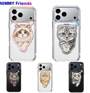 ست قاب شفاف و استند مگنتی Denim نیمی Nimmy Magnetic Crystal Clear آیفون سری 17 & 18